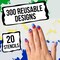 Airbrush Nail Stencils - Nail Art Stencils Set #3: 240 Unique Designs from 20 Individual Templates